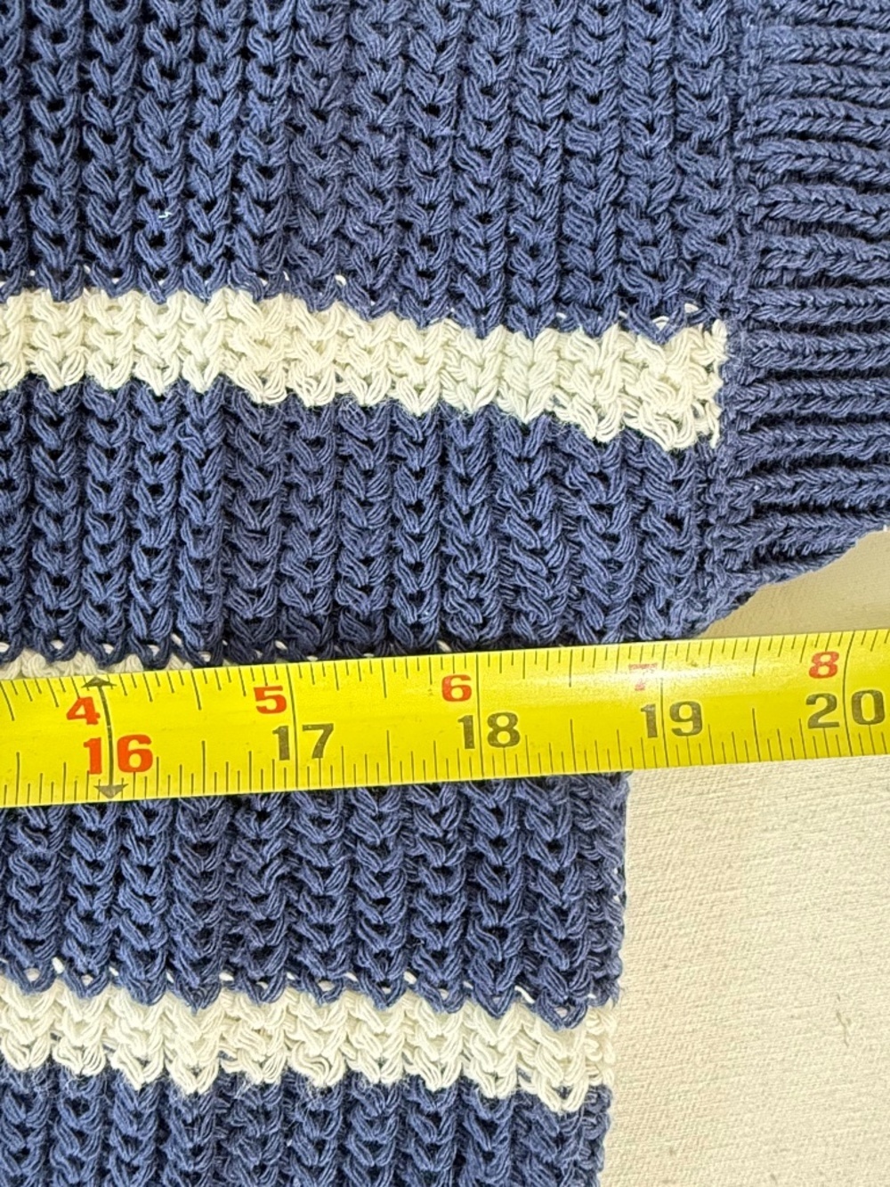 Entro Blue Stripe Mixed Media Sweater Dress NWT - Picture 5 of 7
